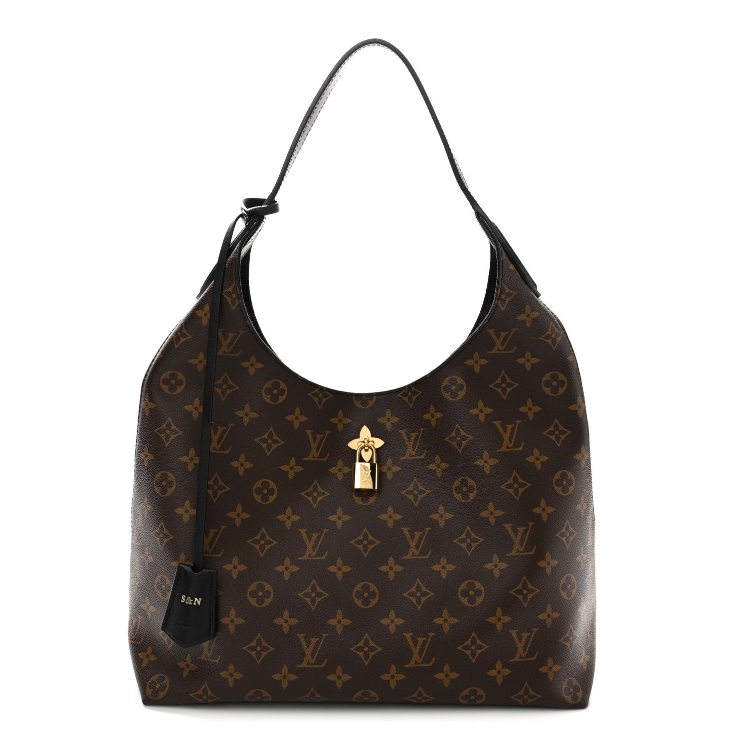 Louis Vuitton Monogram Flower Hobo Black 1 of 10