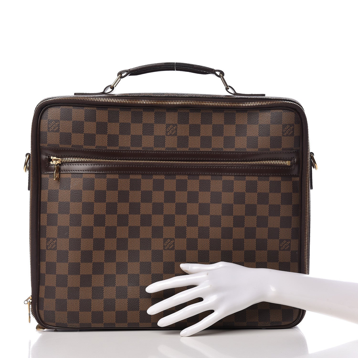 Louis Vuitton Damier Ebene Porte Ordinateur Sabana NM Computer Case 2 of 8