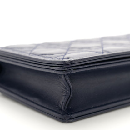 Christian Dior Lambskin Cannage Lady Dior Pouch Navy 11 of 13