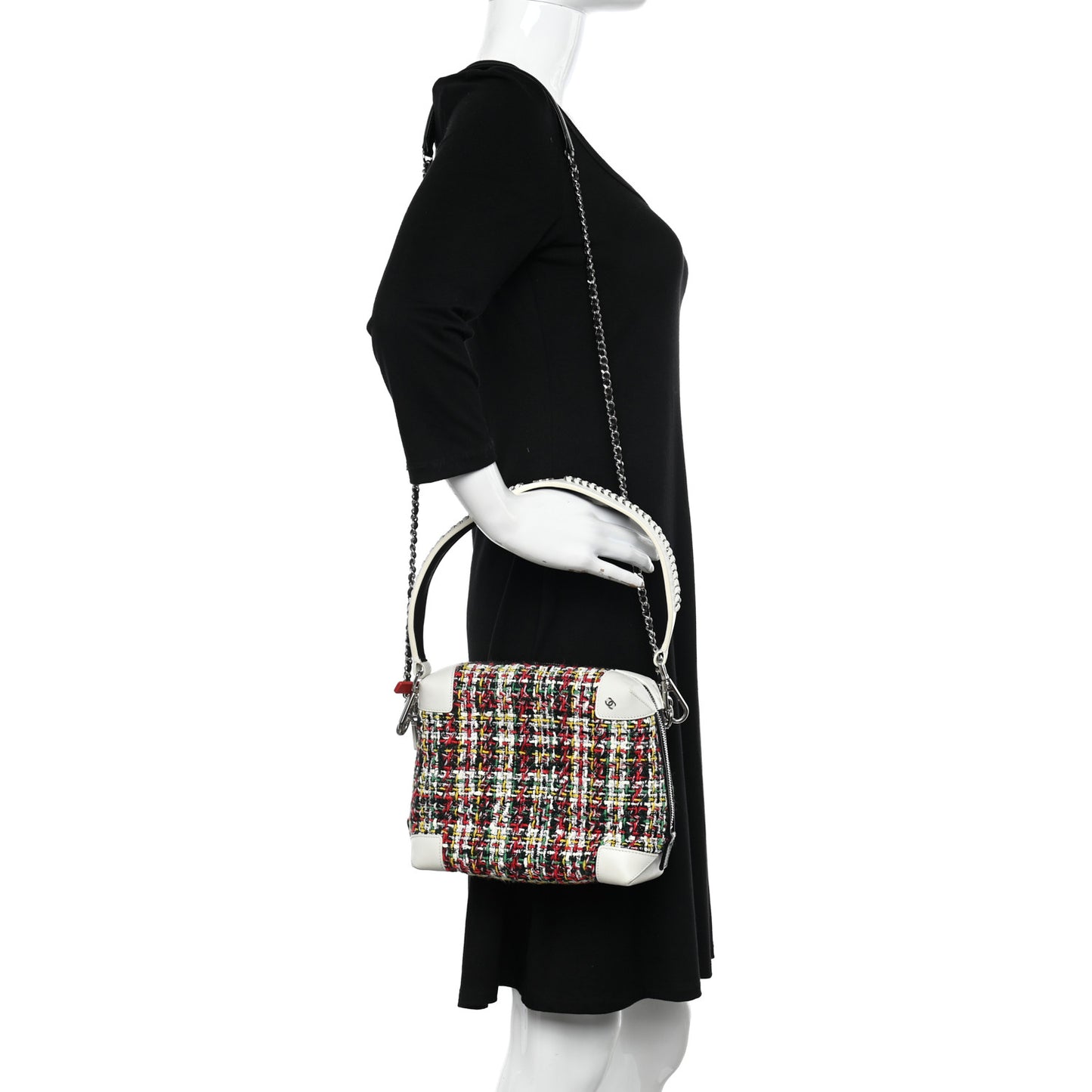 Tweed Camera Case White