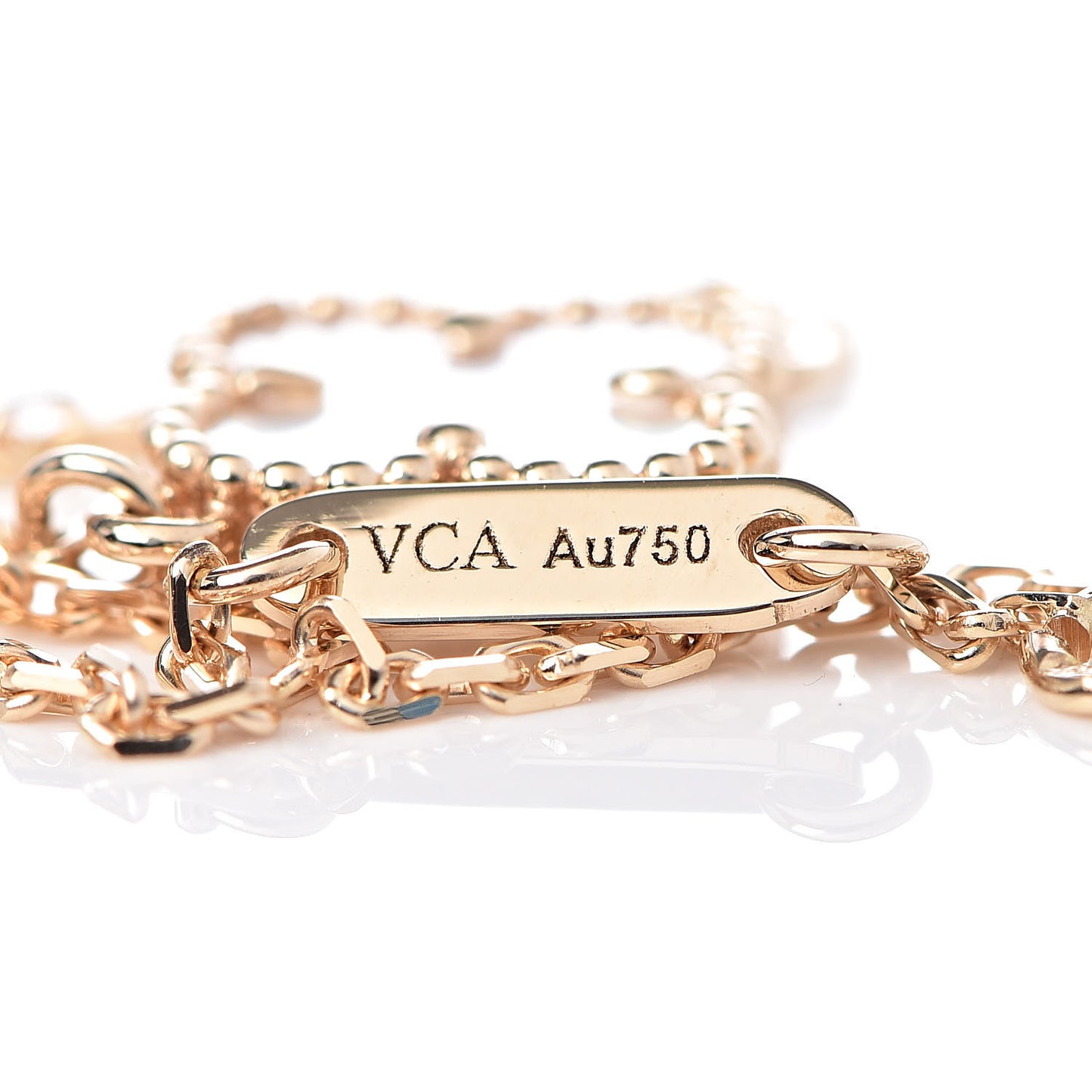 18K Yellow Gold Mother of Pearl Sweet Alhambra Bracelet