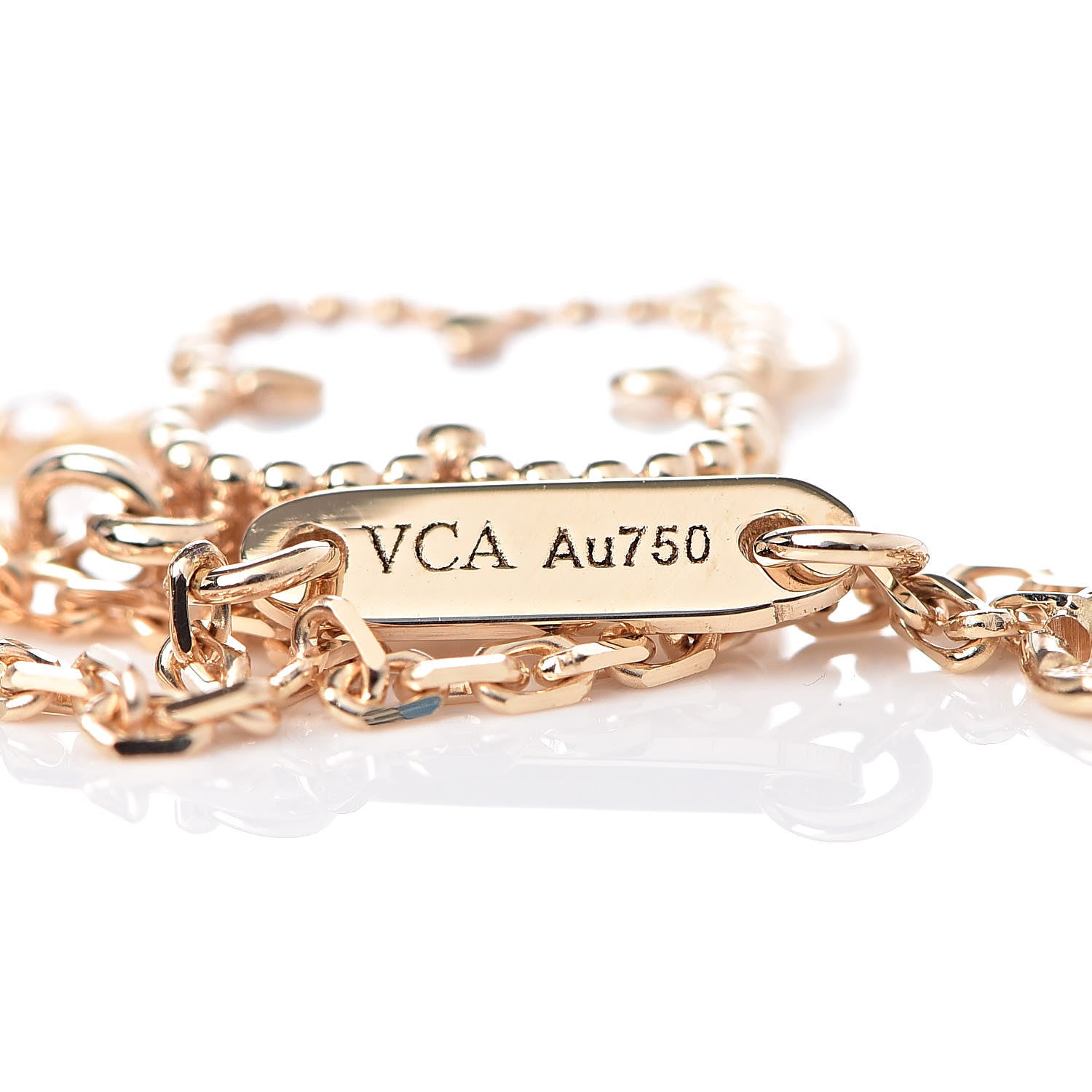 Van Cleef & Arpels 18K Yellow Gold Mother of Pearl Sweet Alhambra Bracelet 6 of 7