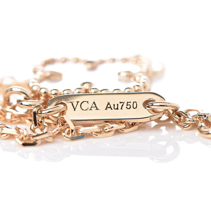 Van Cleef & Arpels 18K Yellow Gold Mother of Pearl Sweet Alhambra Bracelet 6 of 7