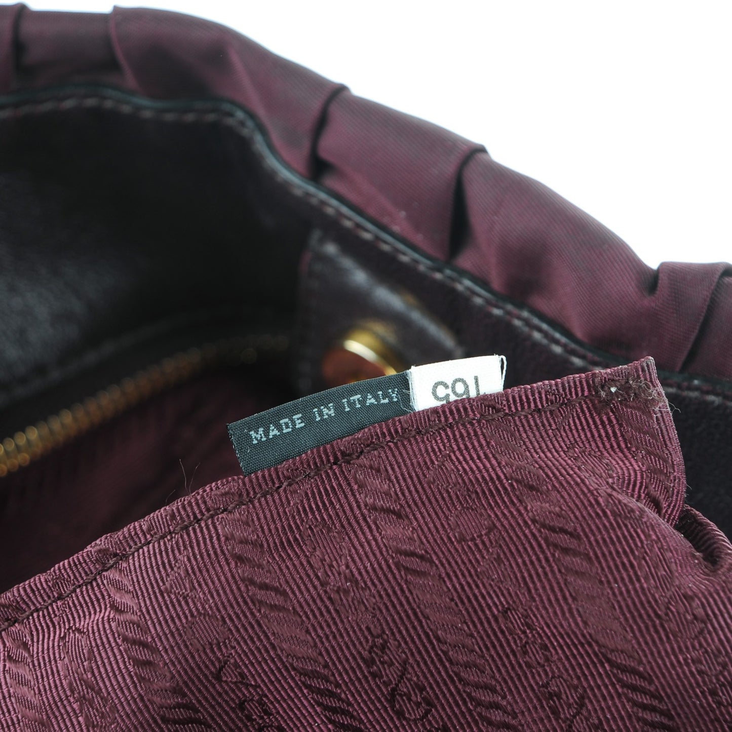 Tessuto Nylon Gaufre Tote Bordeaux