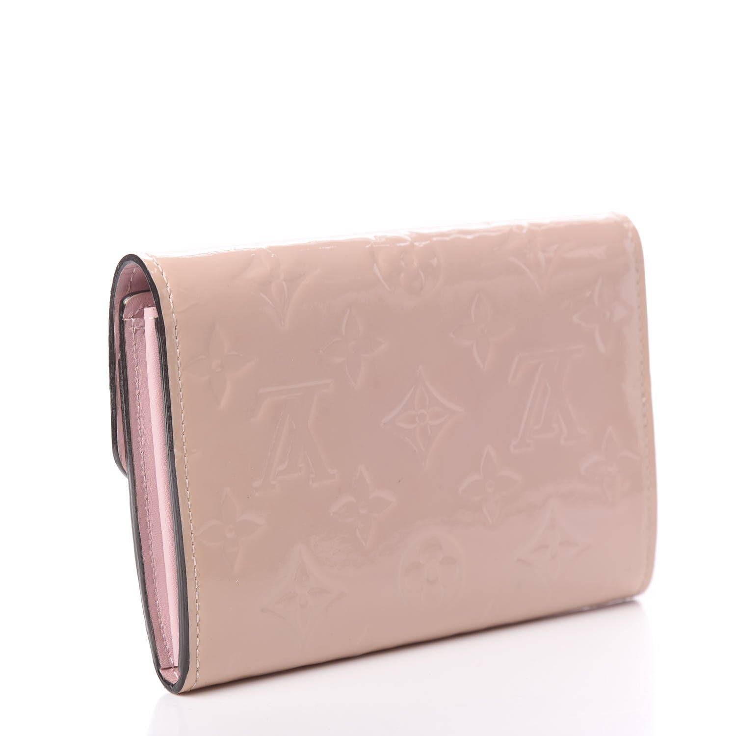 Louis Vuitton Vernis Sarah Compact Wallet Rose Ballerine 2 of 7