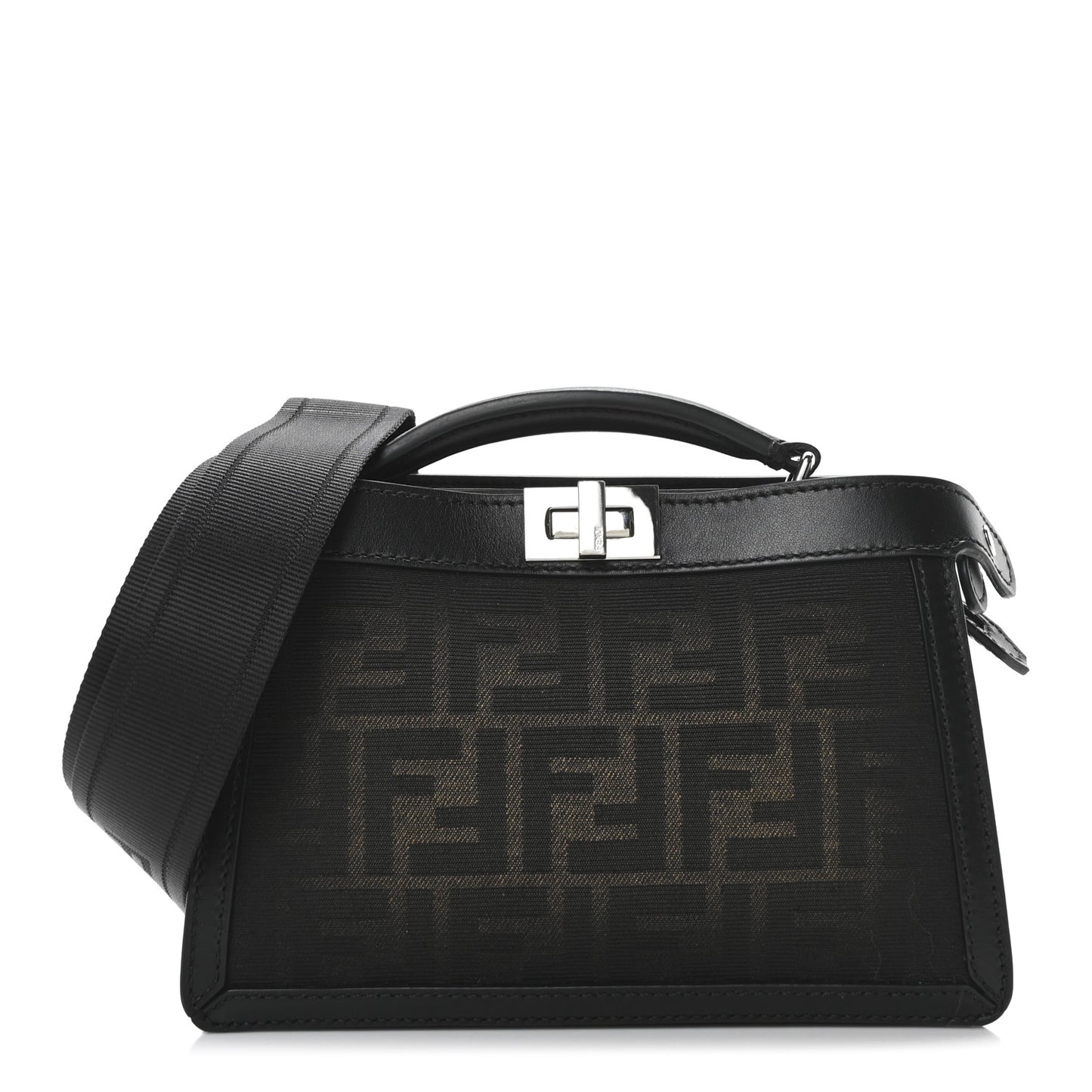 Eclissi Jacquard Vitello King FF Peekaboo I See U X Cross Satchel Tobacco Moro Black