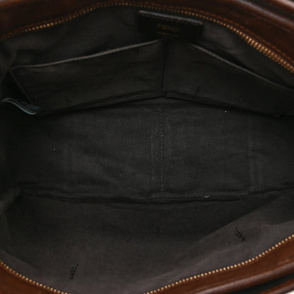 Fendi Zucca Vitello Artic Medium Shopping Tote Tobacco Castagna 5 of 13