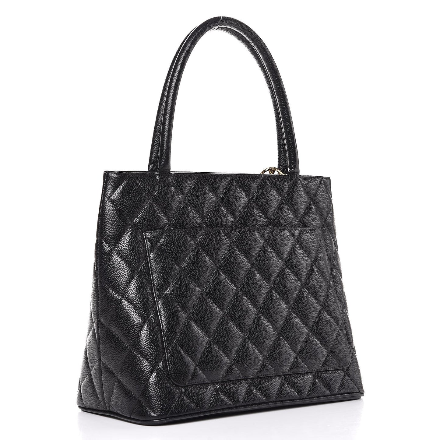 Caviar Quilted Medallion Tote Black
