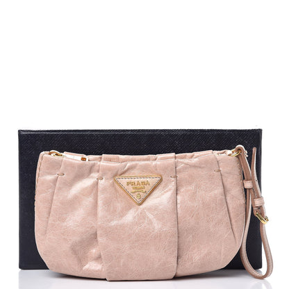 Prada Vitello Shine Wristlet Cipria 8 of 8