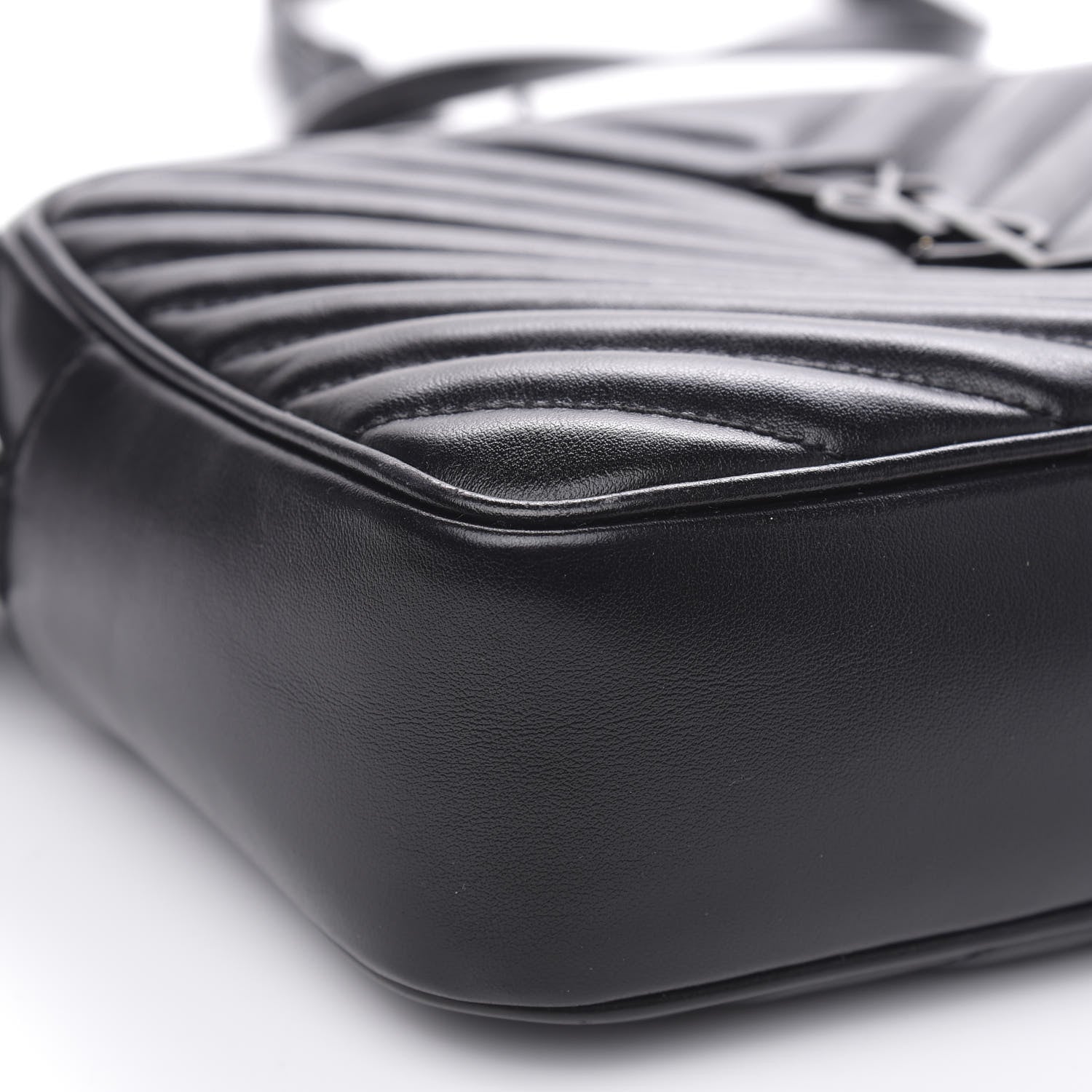 Saint Laurent Calfskin Matelasse Monogram Lou Camera Bag Black 8 of 11