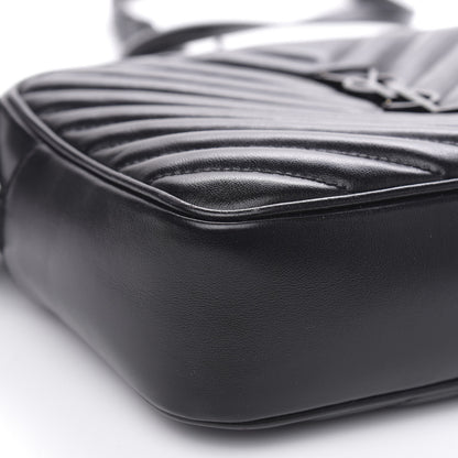 Saint Laurent Calfskin Matelasse Monogram Lou Camera Bag Black 8 of 11