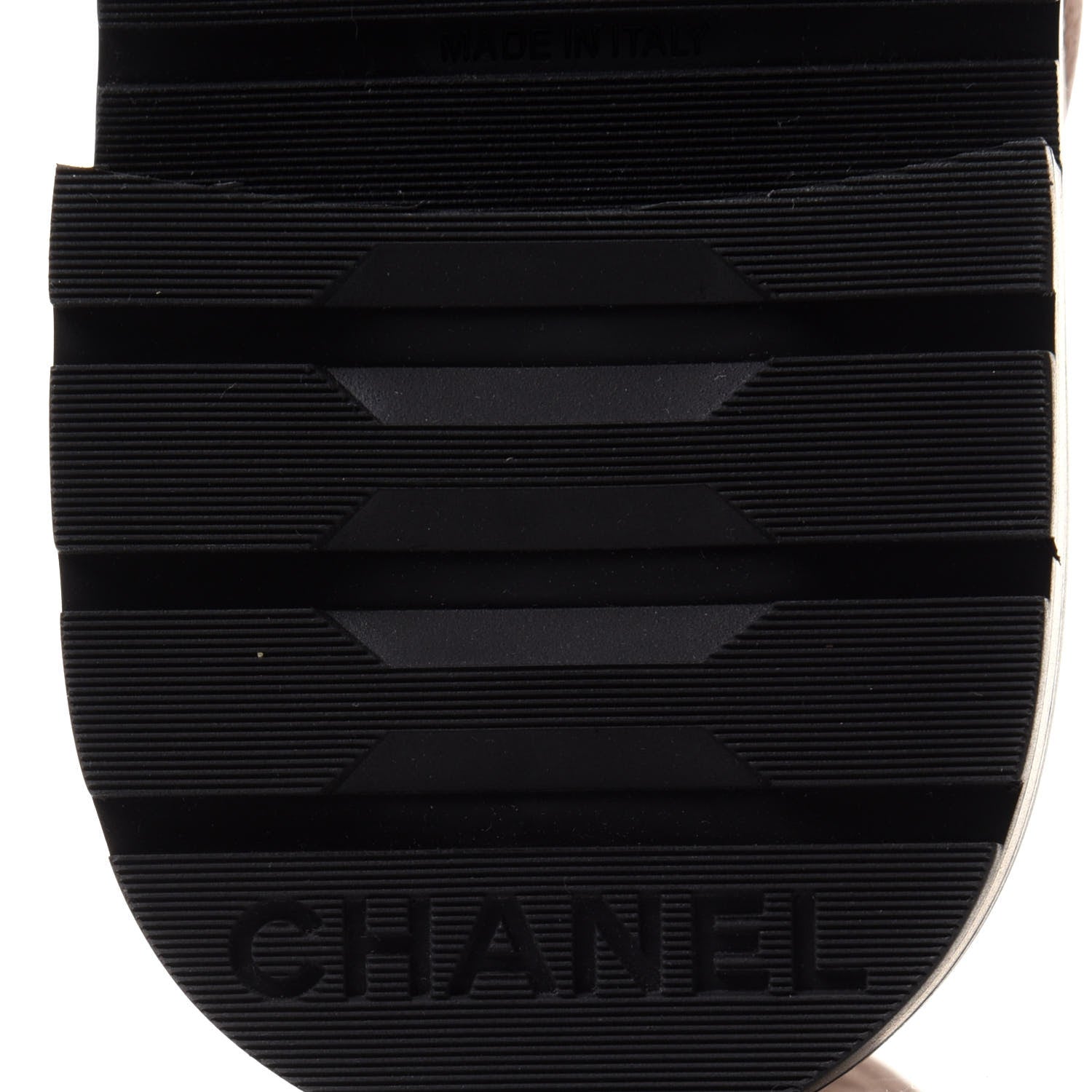 Chanel Shiny Lambskin Quilted Lace Up Combat Boots 38 Beige Black 7 of 12