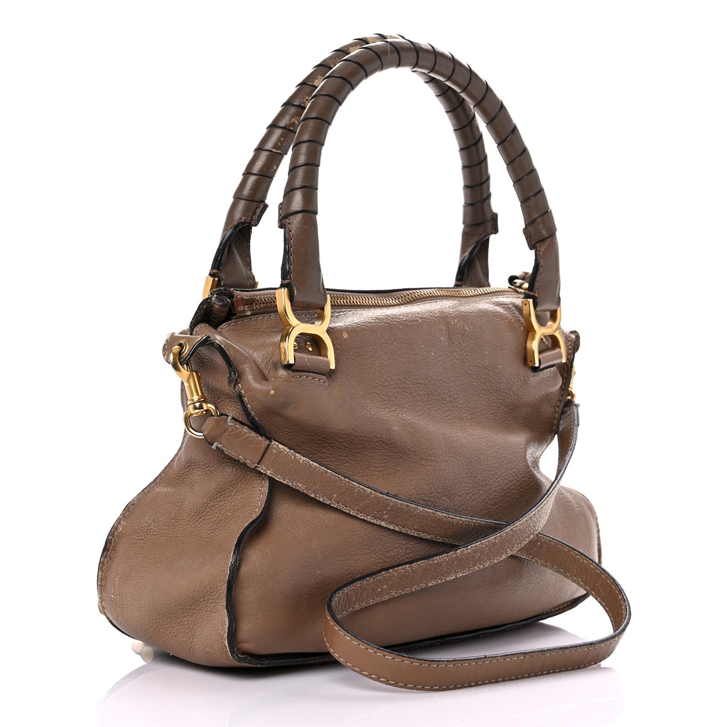 Calfskin Medium Marcie Satchel Nut