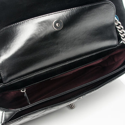 Chanel Calfskin Quilted Large Perfect Edge Flap Black 5 of 8