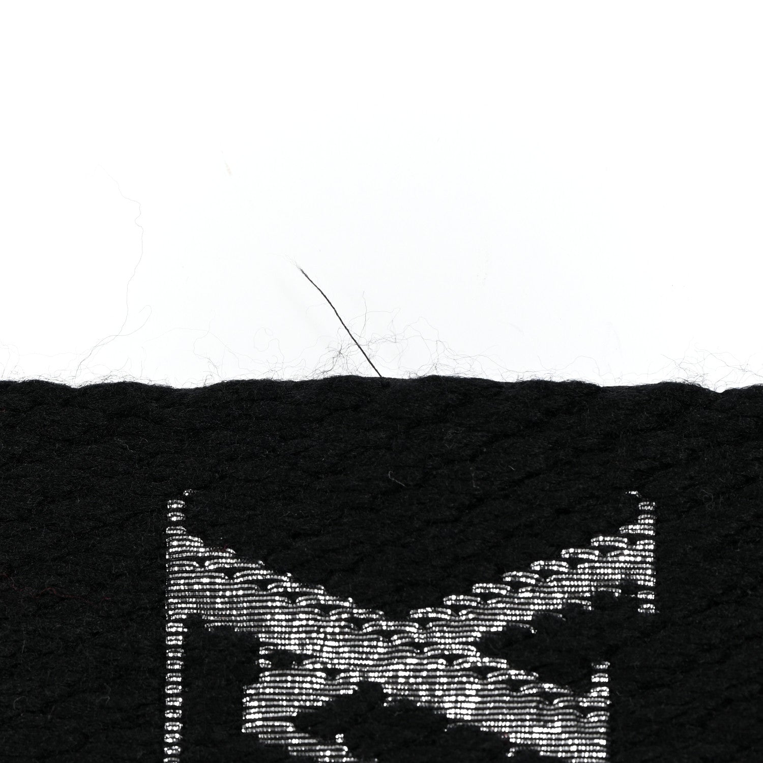 Louis Vuitton Wool Silk Logomania Shine Scarf Black 5 of 5