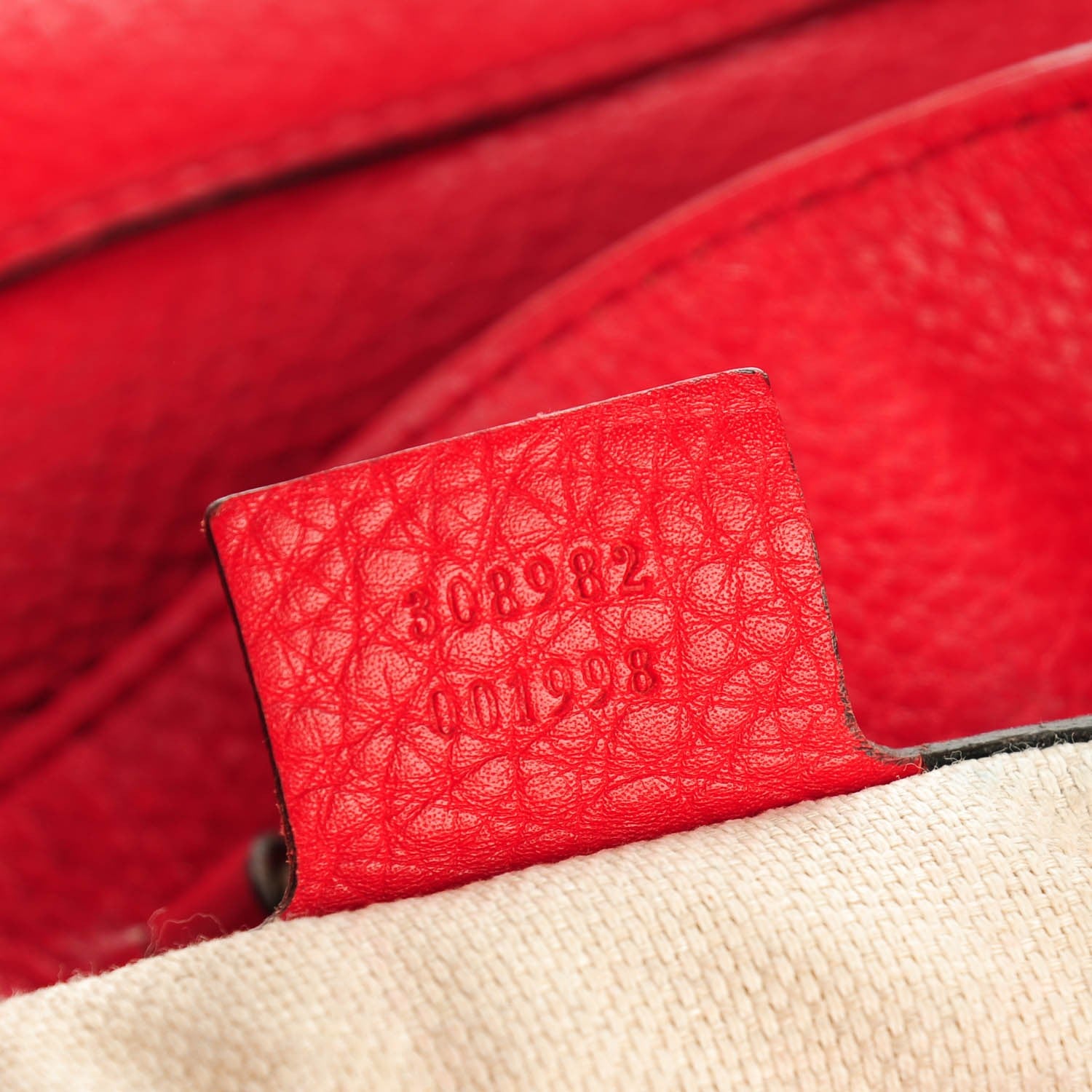 Gucci Pebbled Calfskin Medium Soho Chain Shoulder Bag Tabasco Red 6 of 11