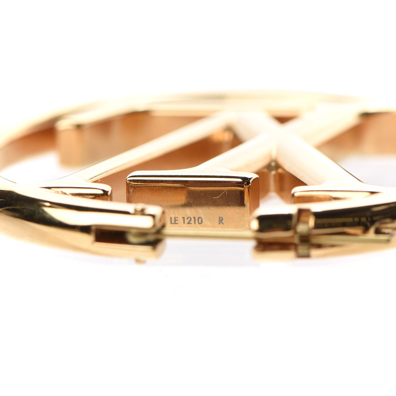 Louis Vuitton Metal Louise Hoop Earrings Gold 4 of 5