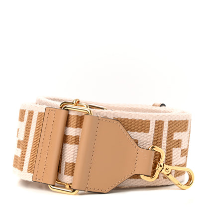 Fendi Ribbon Vitello King FF 1974 Adjustable Strap You Poudre Cuoio Miele Scuro 1 of 5