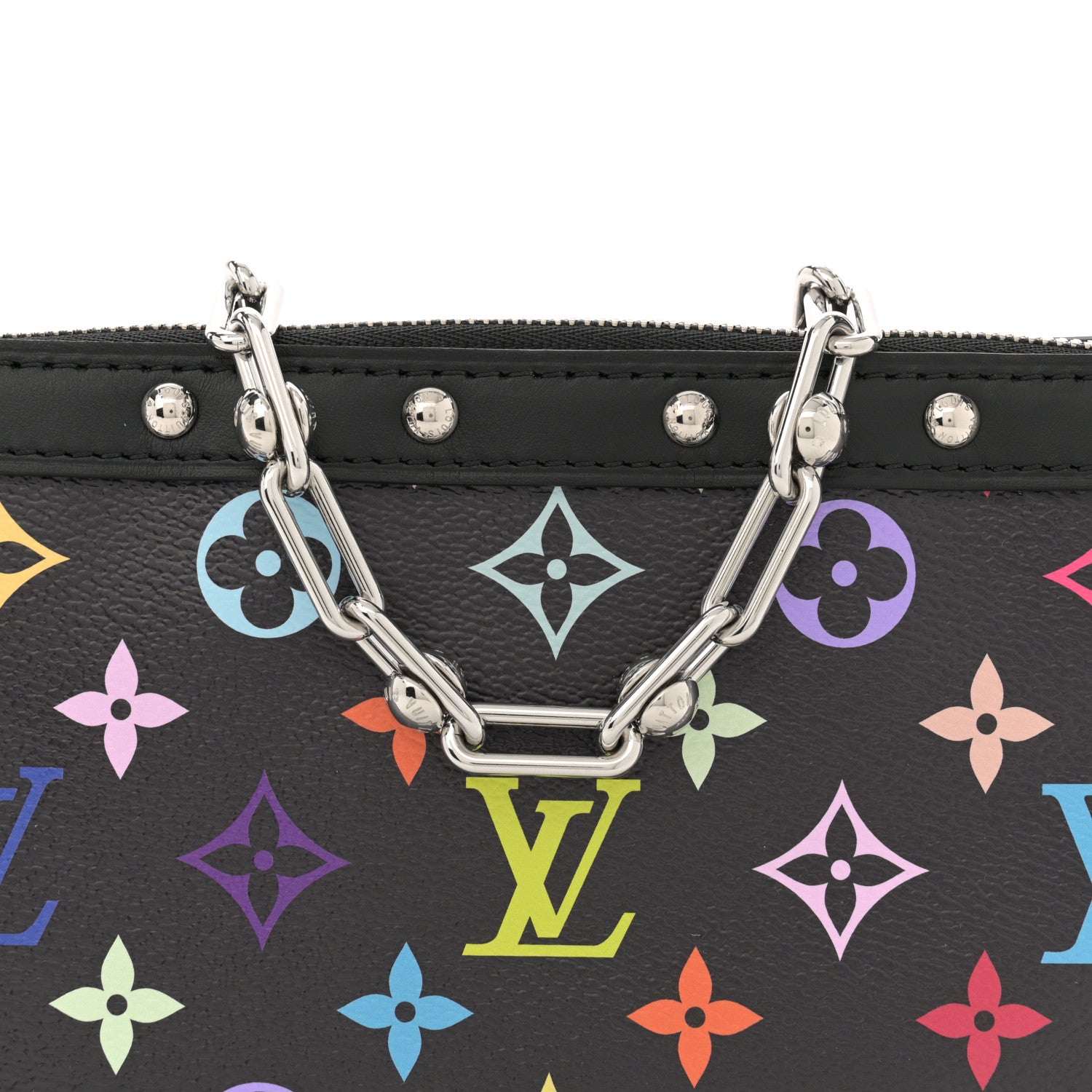 Louis Vuitton LV X TM Monogram Multicolor Pochette Accessories Black 7 of 10