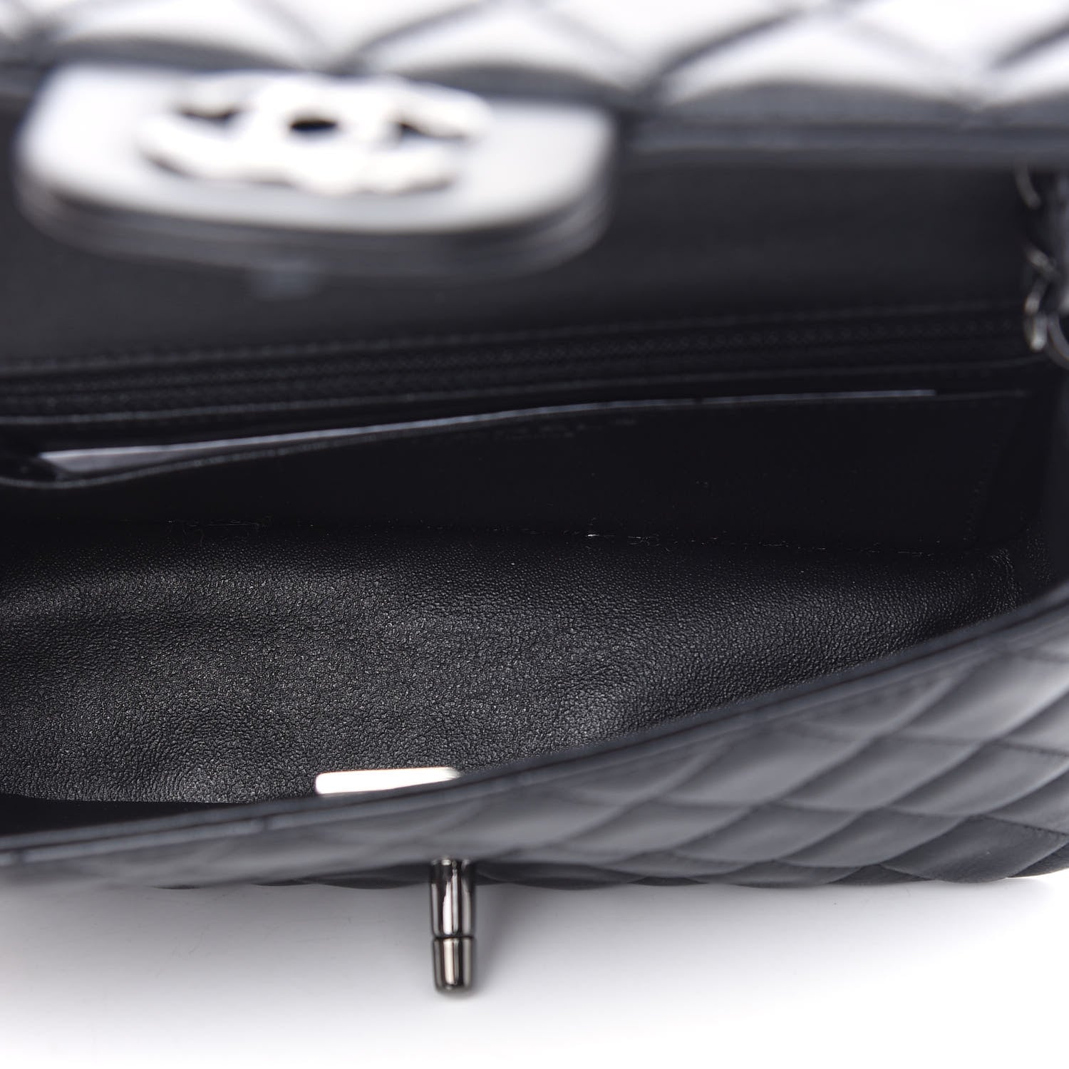 Chanel Lambskin Quilted Mini Rectangular Flap So Black 5 of 9