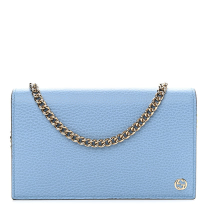 Gucci Dollar Calfskin Medium Betty Chain Wallet Mineral Blue 1 of 10