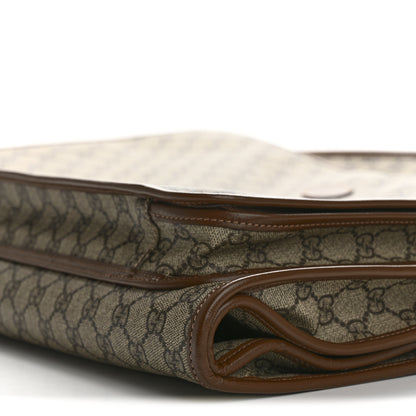 Gucci GG Supreme Monogram Azalea Calfskin Retro Interlocking G Hanger Garment Bag Beige Ebony Brown Sugar 9 of 9