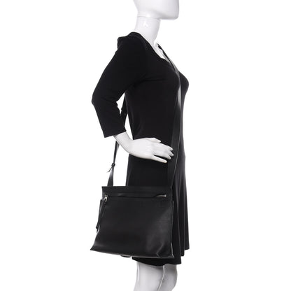 Loewe Calfskin T Pouch Bag Black 2 of 10