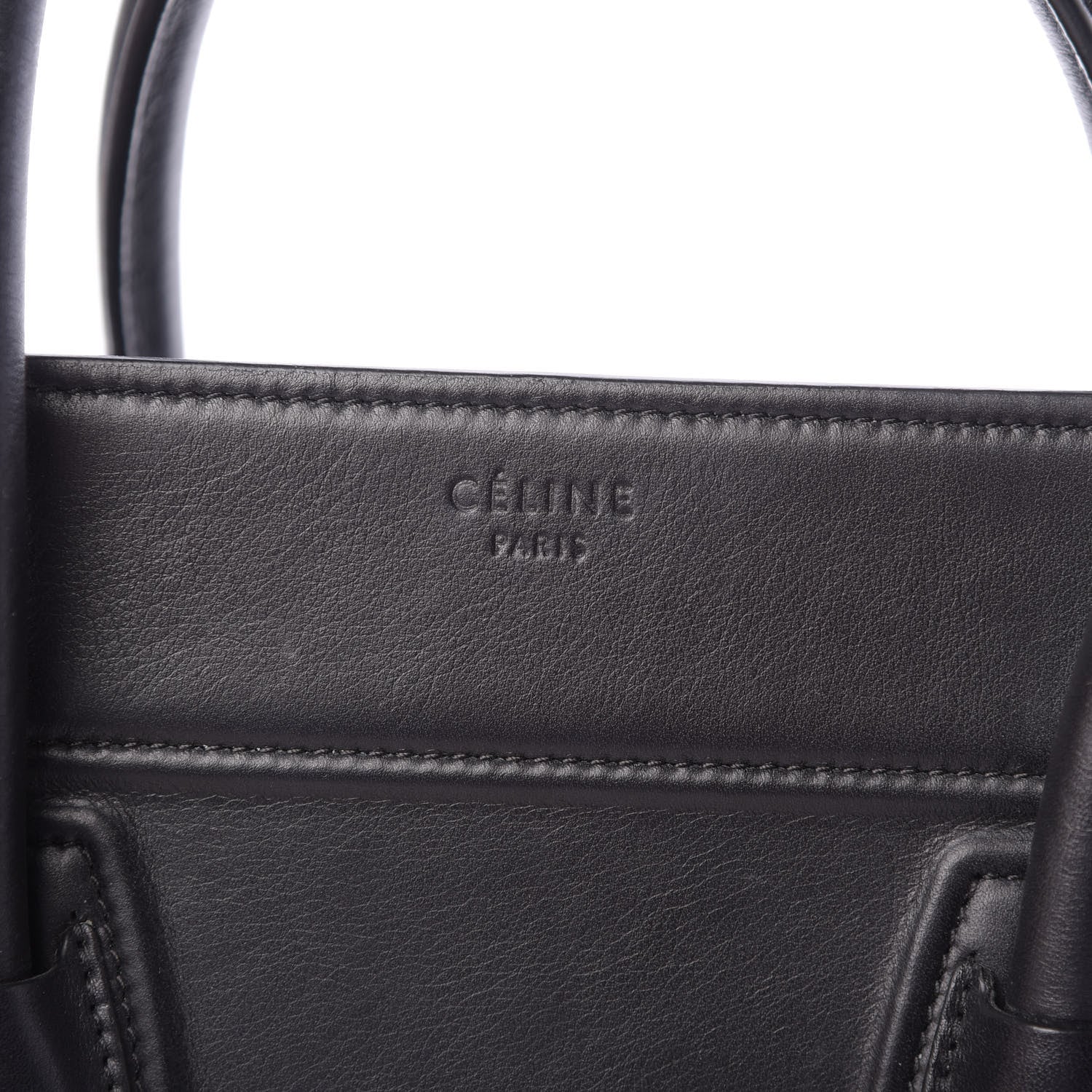 Celine Supple Calfskin Medium Phantom Luggage Black 6 of 18