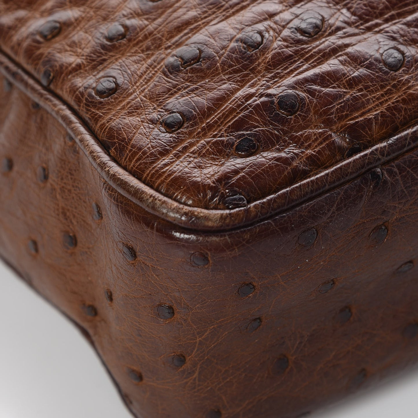 Ostrich Tassel Camera Case Brown