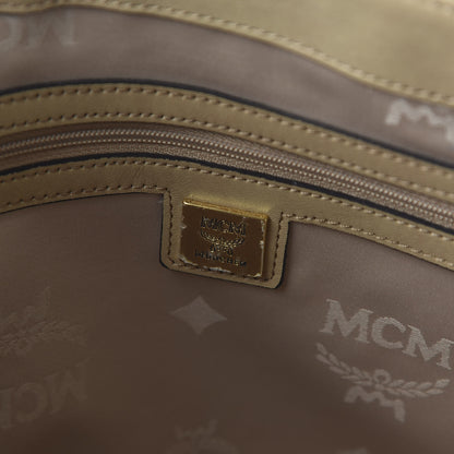 MCM Visetos Shopping Tote Beige 8 of 9