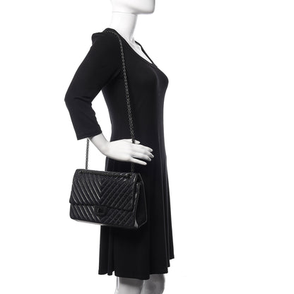 Chanel Aged Calfskin Chevron Quilted 2.55 Reissue 226 So Black 2 of 11