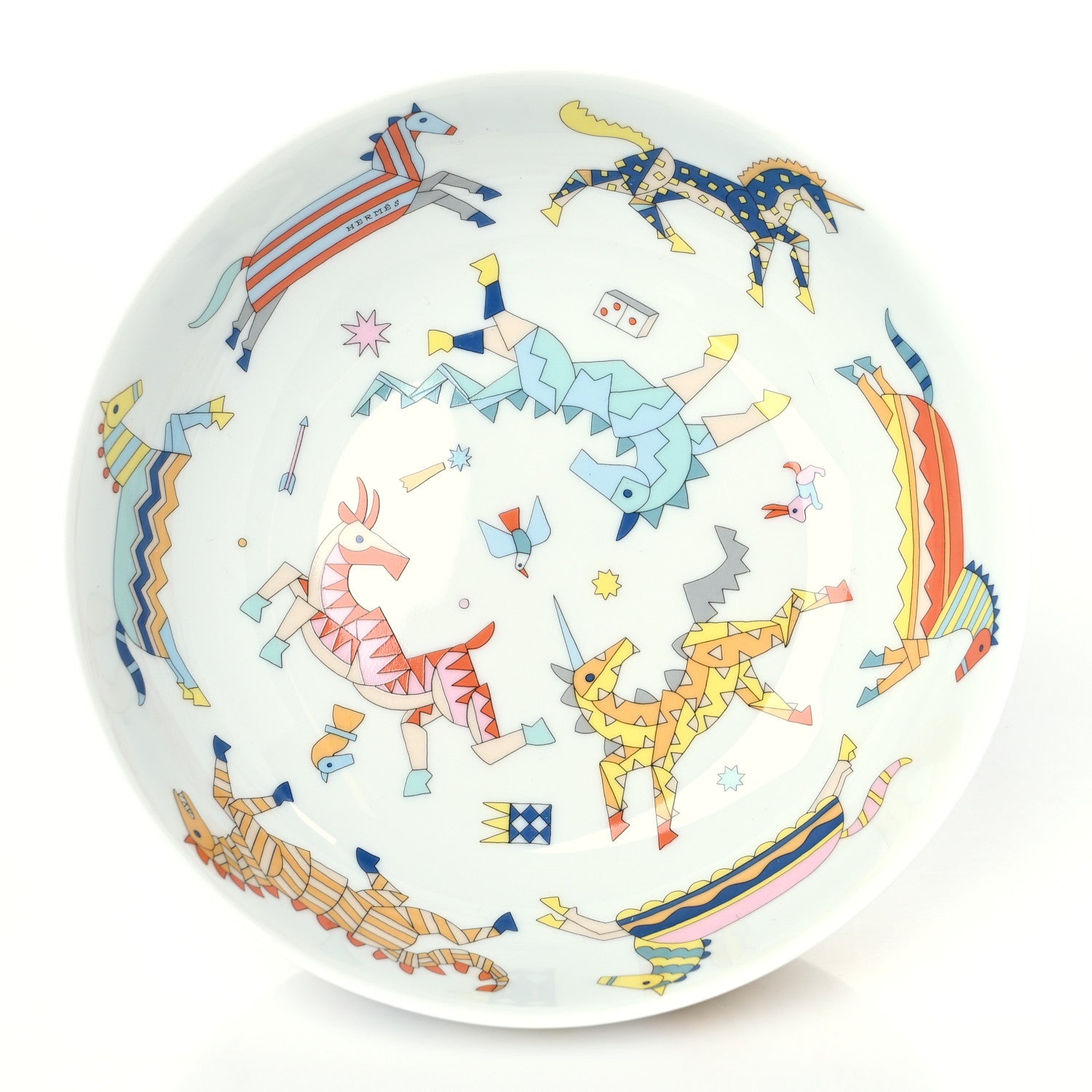 Hermes Porcelain Epopee Cereal Bowl 4 of 9