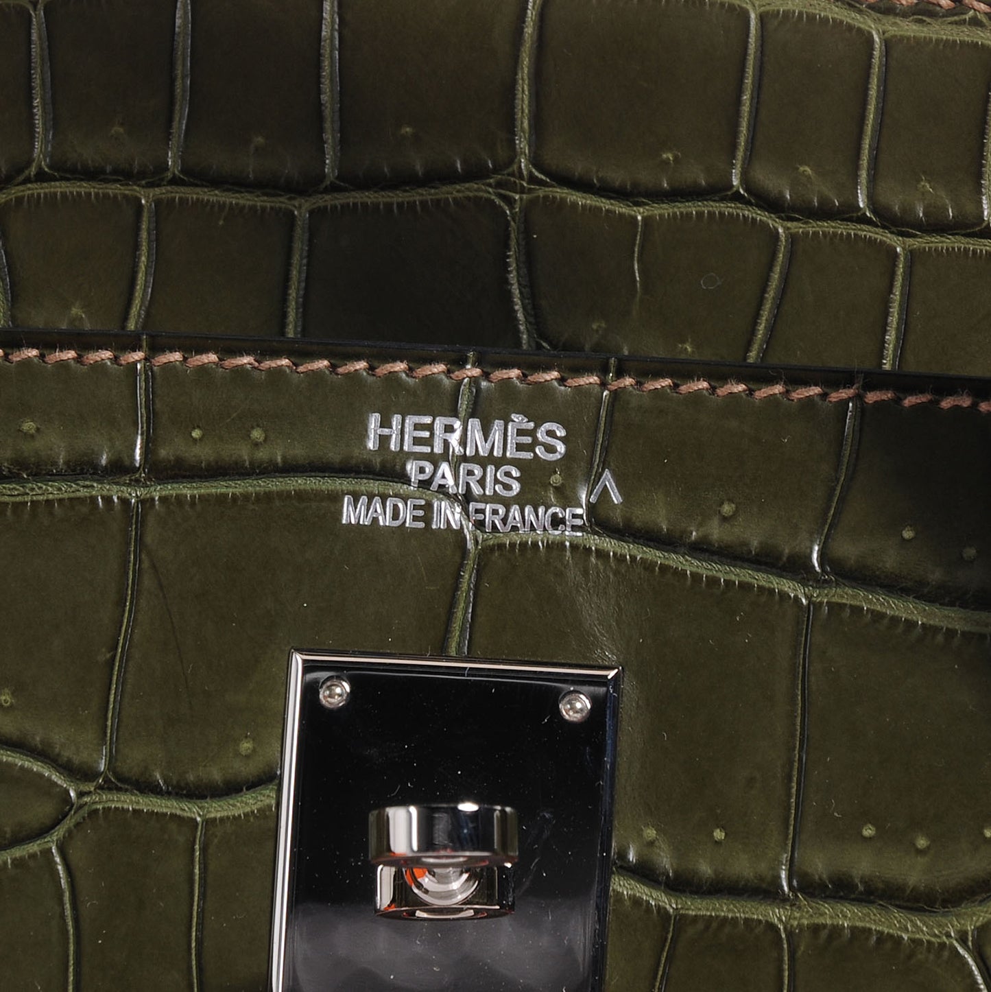 Matte Porosus Crocodile Birkin 40 Vert Olive