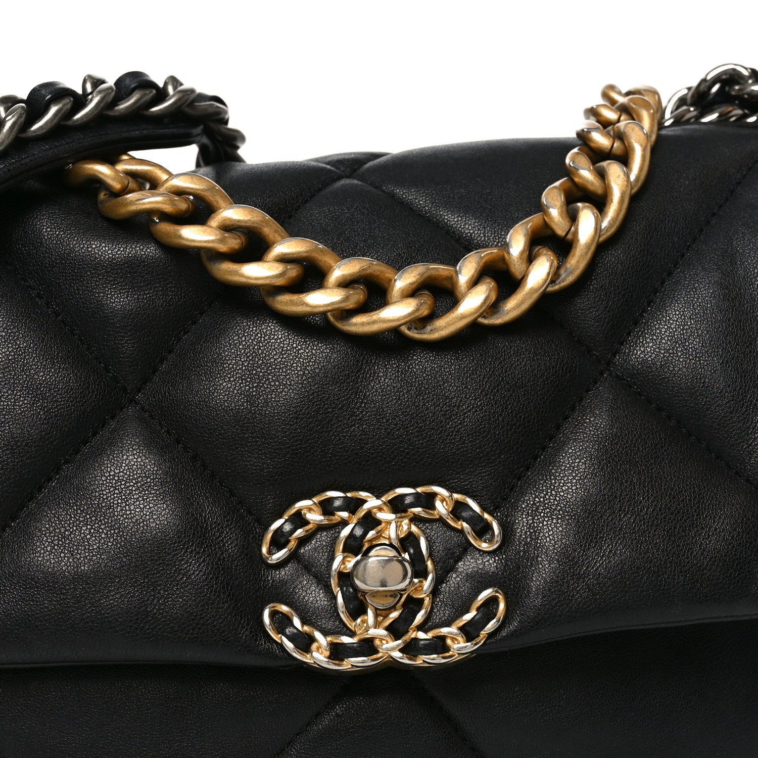 Chanel Lambskin Quilted Medium Chanel 19 Flap Black 8 of 10