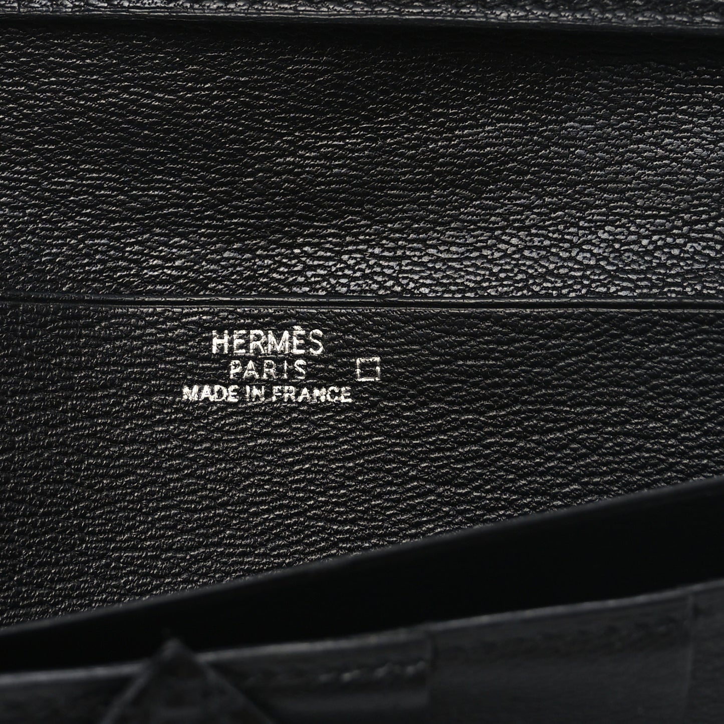 Shiny Alligator Bearn Gusset Wallet Black