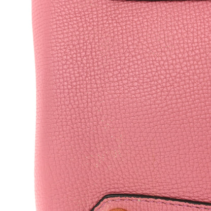 Burberry Grainy Calfskin House Check Medium Banner Tote Mauve Pink 16 of 18