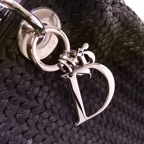 Christian Dior Leather Woven Dior Charm Tote 11 of 11