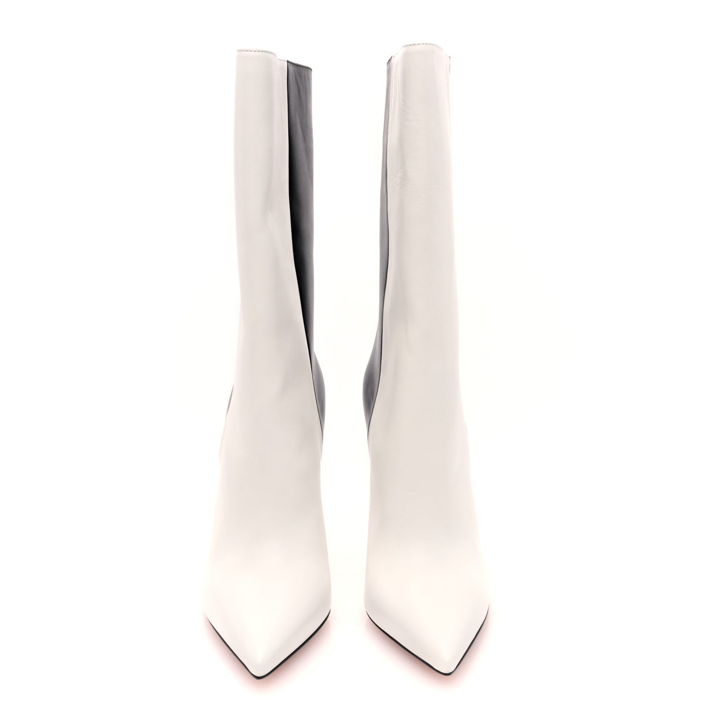 Calfskin Astrilarge 100 Booties 37.5 White Black