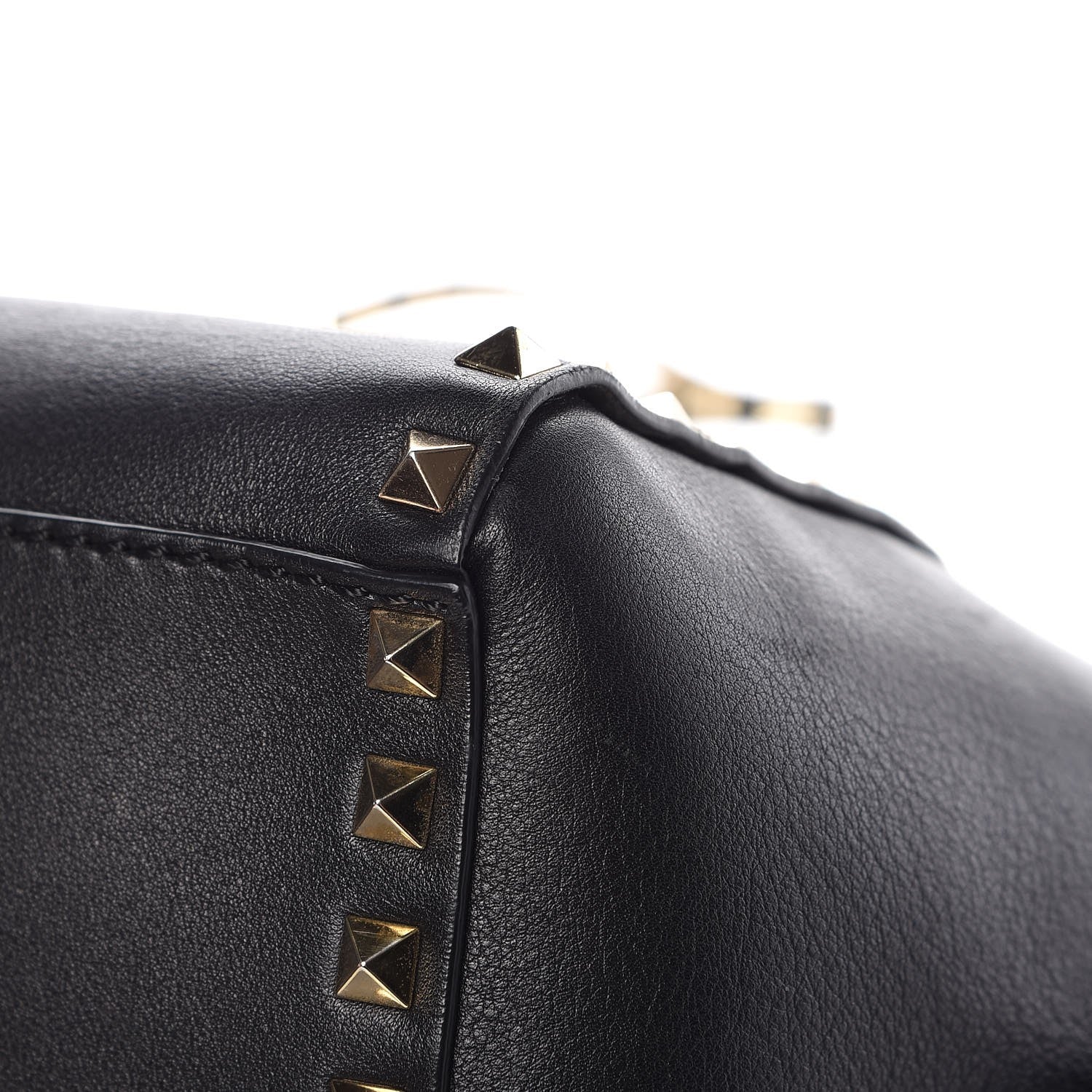 Valentino Garavani Vitello Small Rockstud Double Handle Tote Black 10 of 10