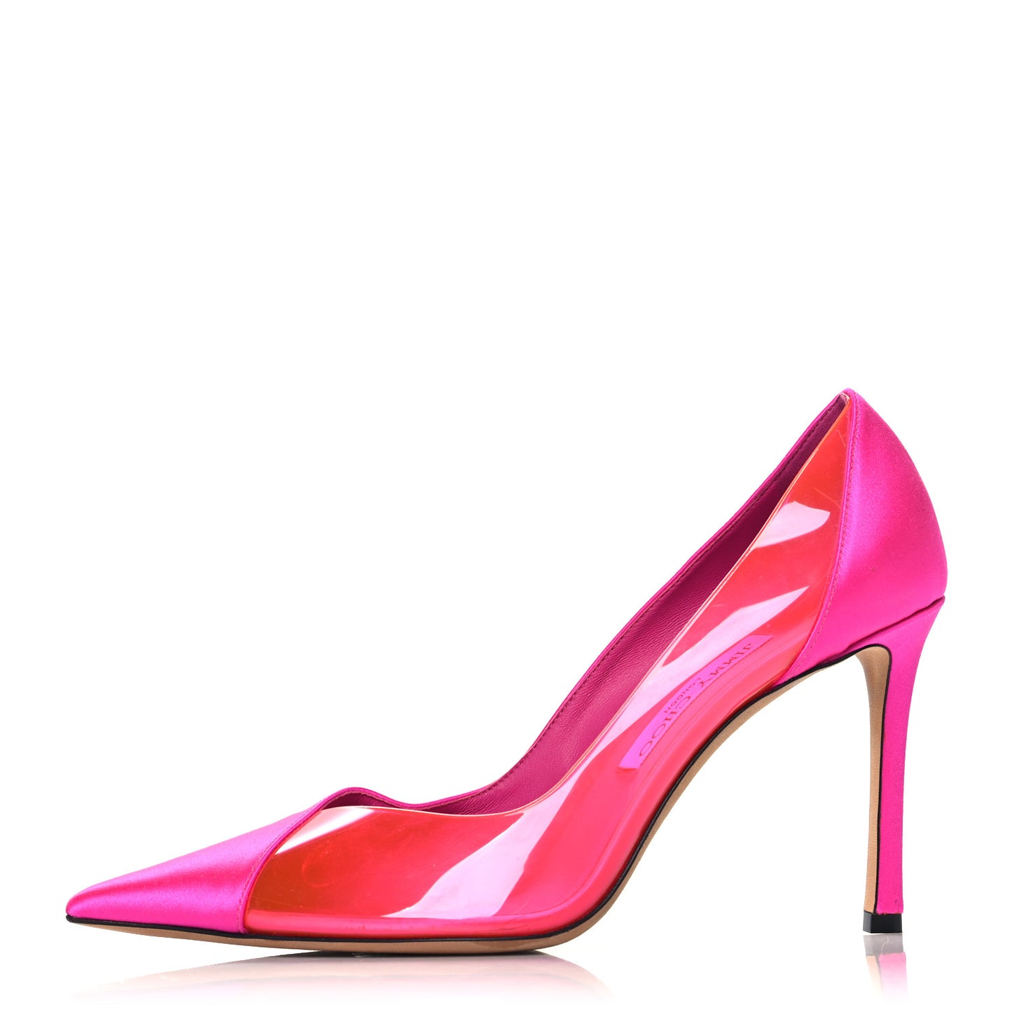 Satin PVC Cass Pumps 38.5 Fuchsia