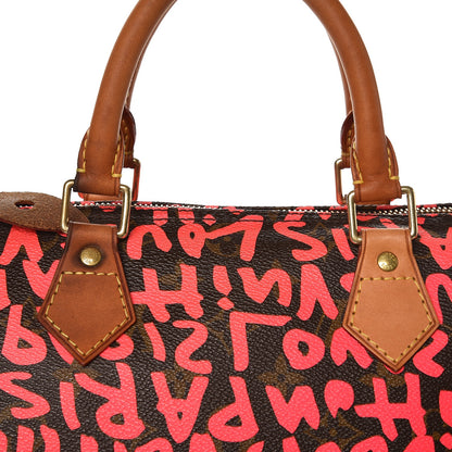 Louis Vuitton Monogram Graffiti Speedy 30 Fuchsia 10 of 12