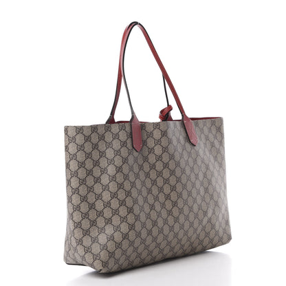 Gucci GG Supreme Monogram Medium Reversible Tote Beige Red 4 of 18
