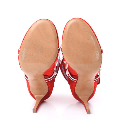 Valentino Garavani Knit Suede Free Rockstud Bodytech 105mm Ankle Boots 39 Rosso Valentino Optic White 5 of 8