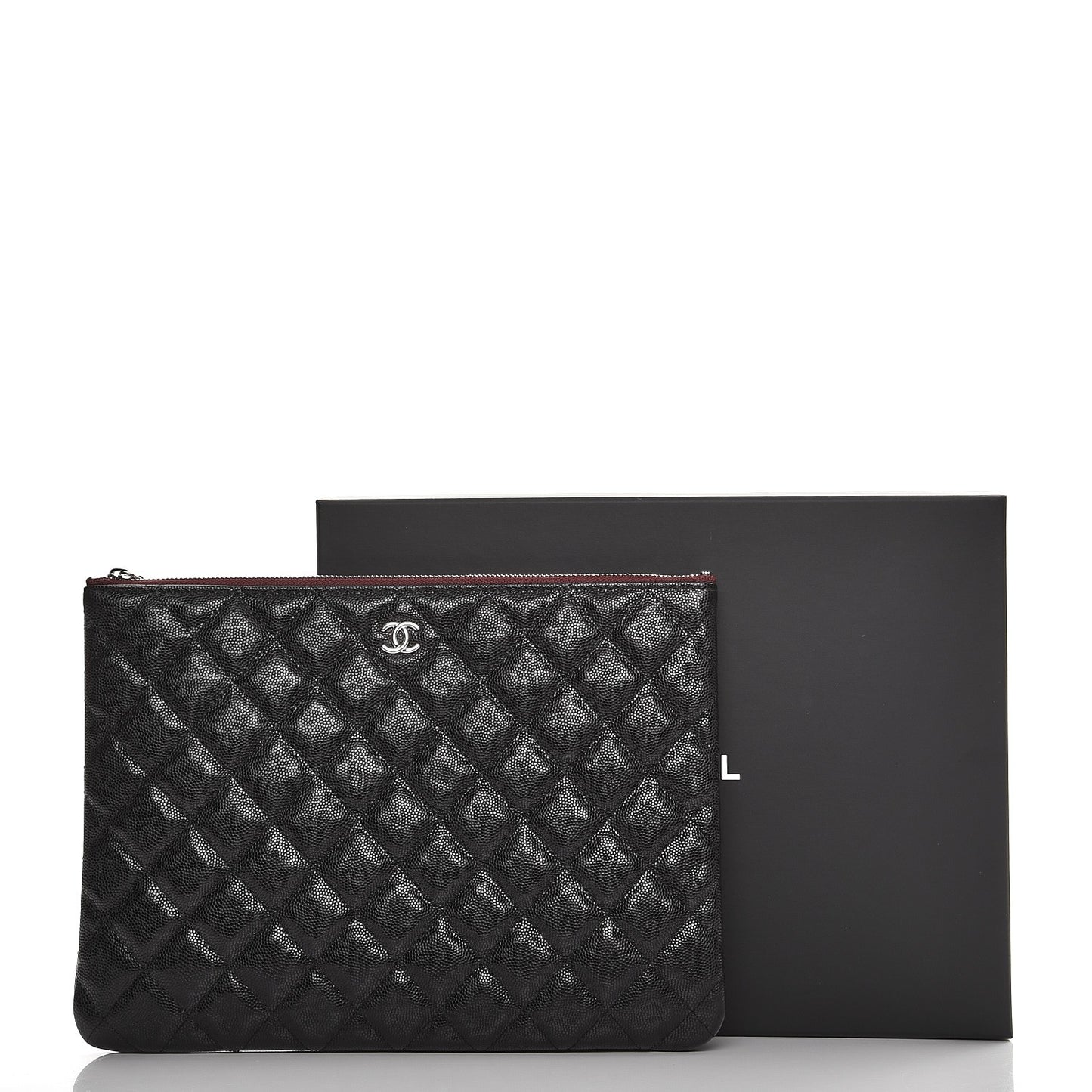 Caviar Quilted Medium Cosmetic Case Black