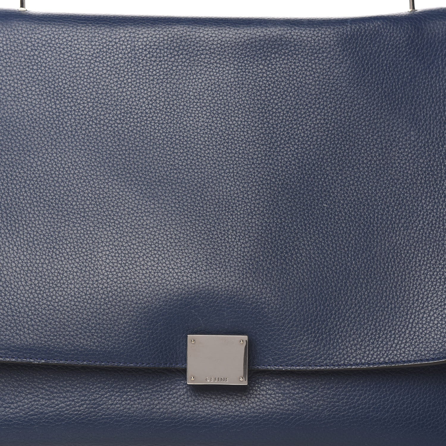 Celine Drummed Calfskin Suede Large Trapeze Navy 14 of 14
