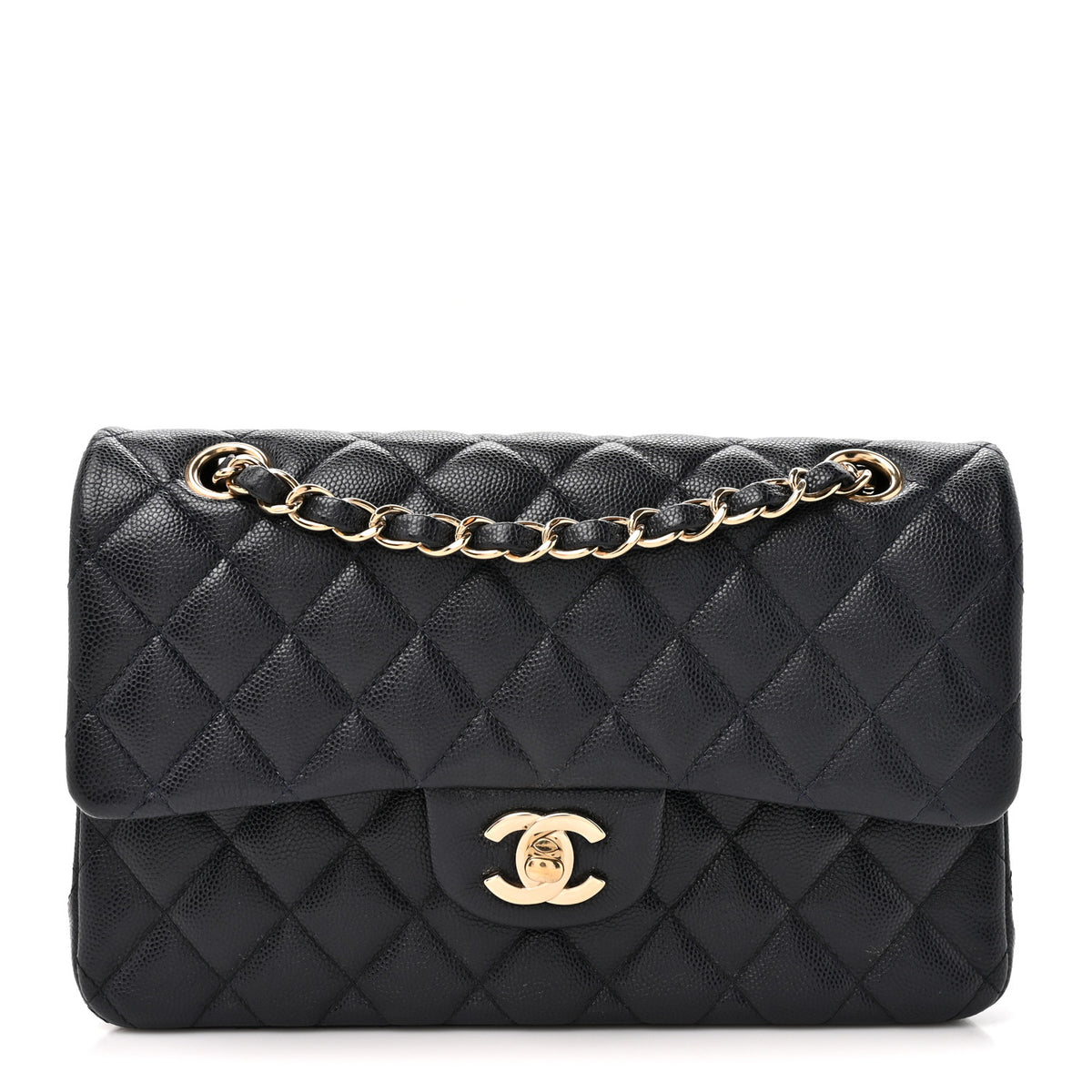 Chanel Caviar Quilted Small Double Flap Navy 1 of 10