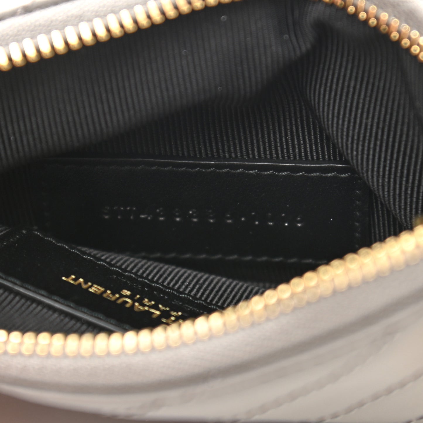 Calfskin Matelasse Monogram Key Pouch Fog