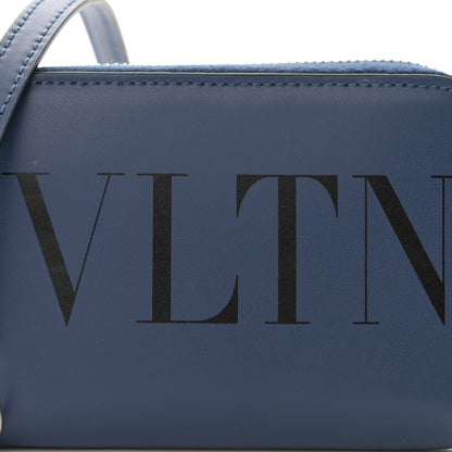 Valentino Garavani Calfskin VLTN Print Wallet Crossbody Bag Navy 4 of 7