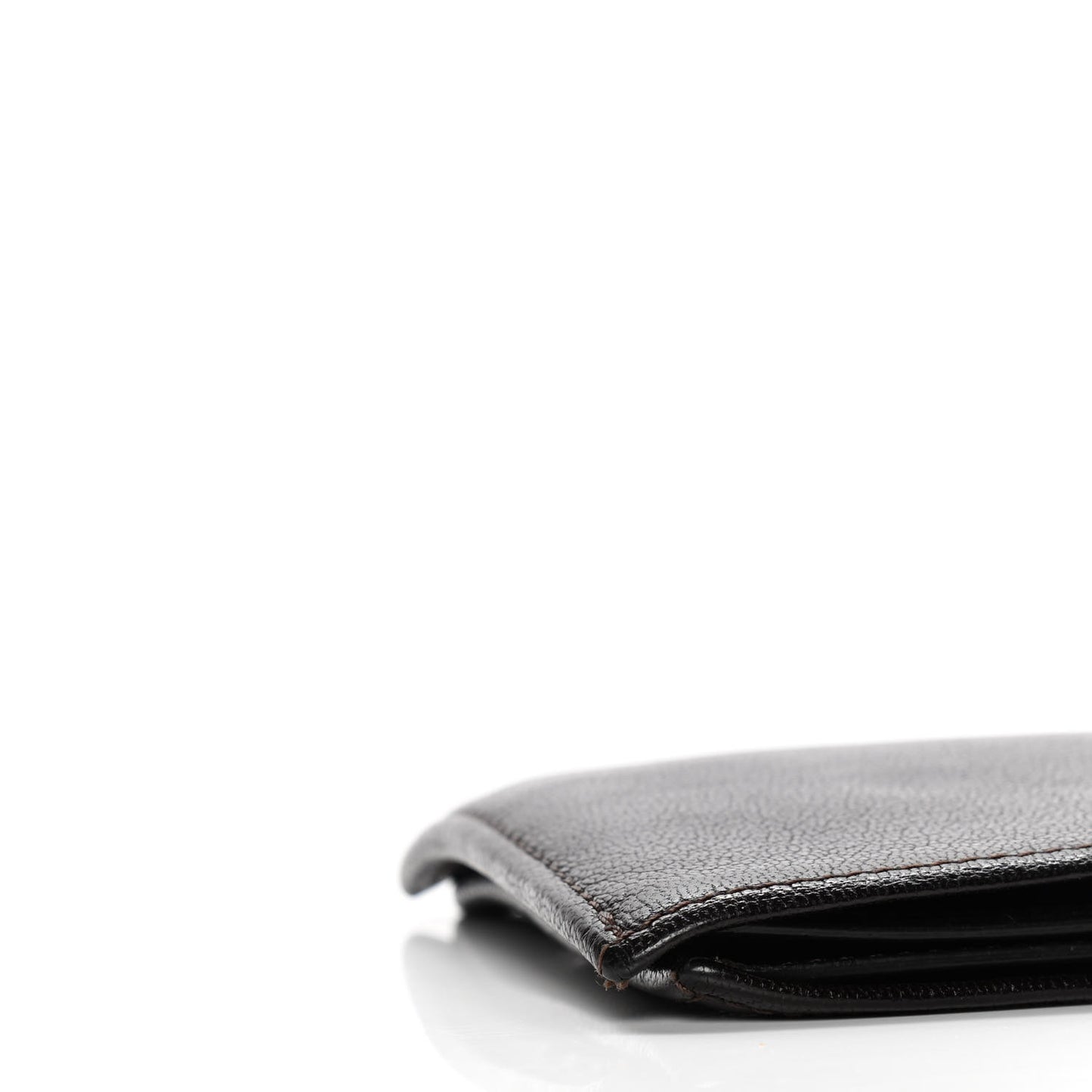 Goatskin Bi-Fold Wallet Dark Brown