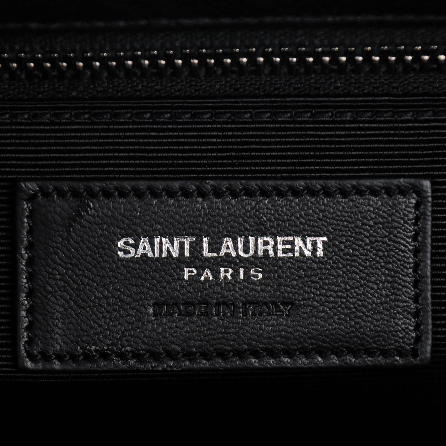 Saint Laurent Sheepskin Matelasse Chevron Large Monogram Shopping Bag Black 6 of 7